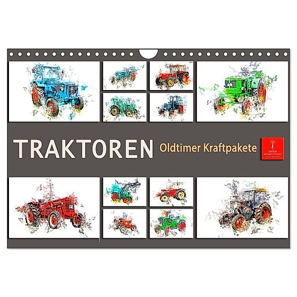 Traktoren Oldtimer Kraftpakete (Wandkalender 2024 DIN A4 quer), CALVENDO Monatskalender, Peter Roder