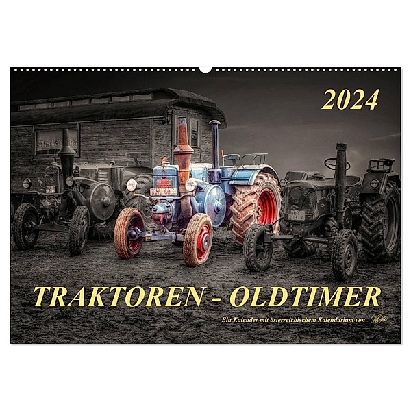 Traktoren - Oldtimer (Wandkalender 2024 DIN A2 quer), CALVENDO Monatskalender, Peter Roder