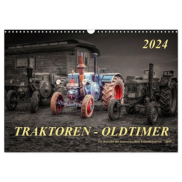 Traktoren - Oldtimer (Wandkalender 2024 DIN A3 quer), CALVENDO Monatskalender, Peter Roder