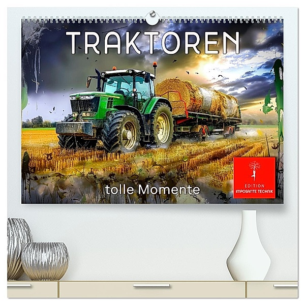 Traktoren - tolle Momente (hochwertiger Premium Wandkalender 2025 DIN A2 quer), Kunstdruck in Hochglanz, Calvendo, Peter Roder