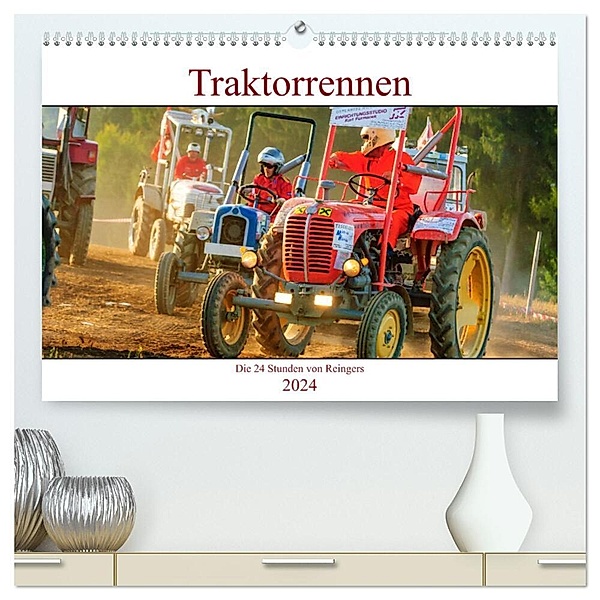 Traktorrennen - die 24 Stunden von Reingers (hochwertiger Premium Wandkalender 2024 DIN A2 quer), Kunstdruck in Hochglanz, Wolfgang Simlinger