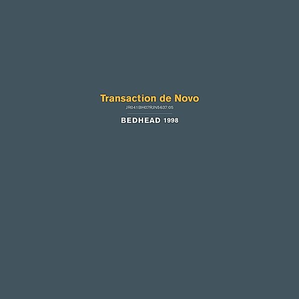 TRANSACTION DE NOVO (Grey, Silver, or Natural Vinyl), Bedhead