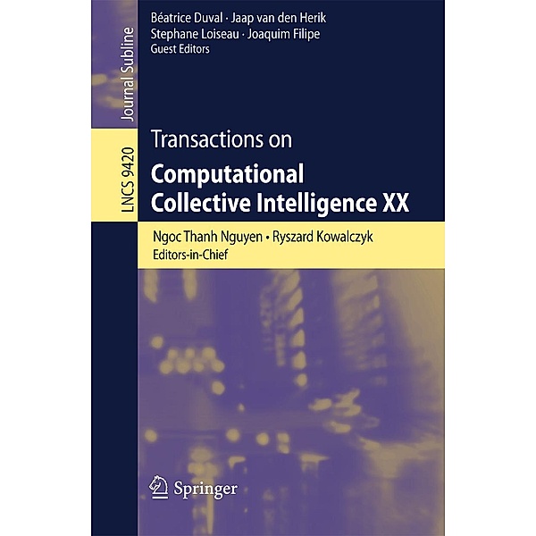 Transactions on Computational Collective Intelligence XX / Lecture Notes in Computer Science Bd.9420