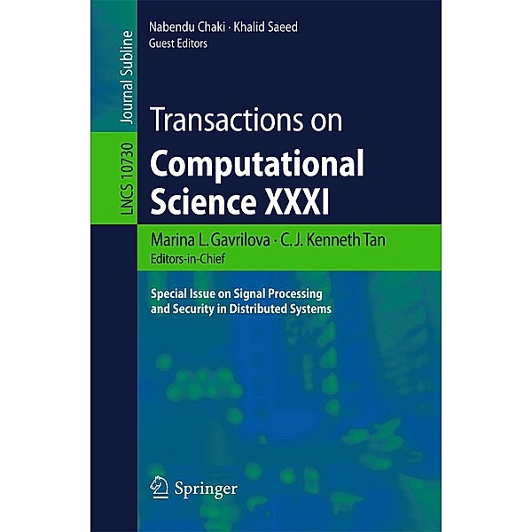 Transactions on Computational Science XXXI / Lecture Notes in Computer Science Bd.10730