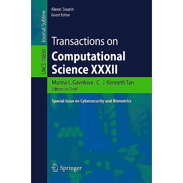 Transactions on Computational Science XXXII / Lecture Notes in Computer Science Bd.10830
