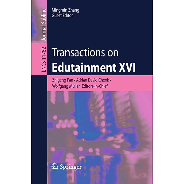 Transactions on Edutainment XVI / Lecture Notes in Computer Science Bd.11782