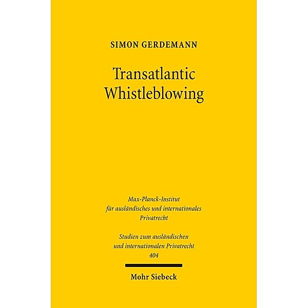 Transatlantic Whistleblowing, Simon Gerdemann