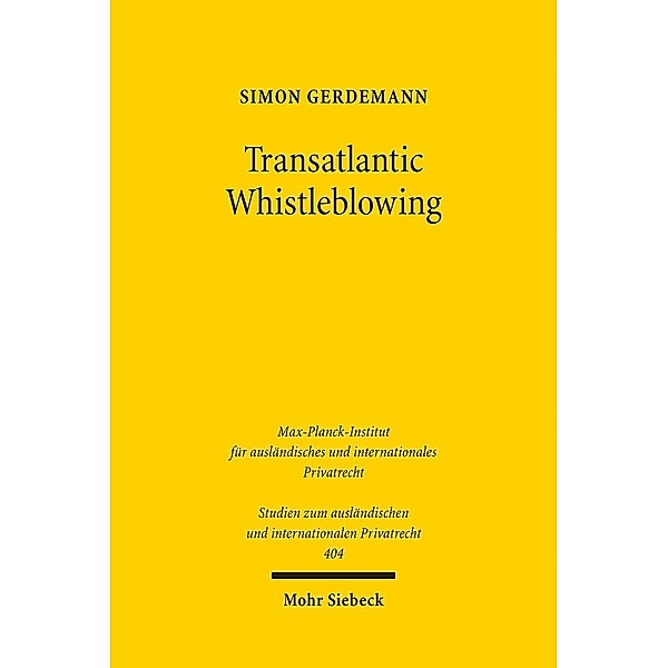 Transatlantic Whistleblowing, Simon Gerdemann