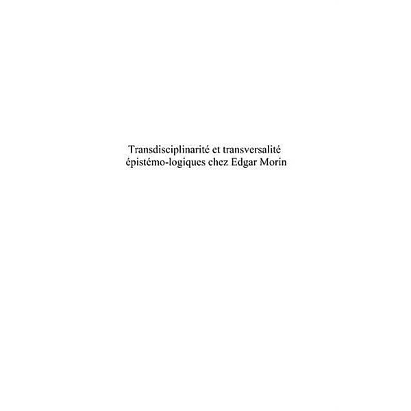 Transdisciplinarite et transversalite - / Hors-collection, Auguste Nsonsissa