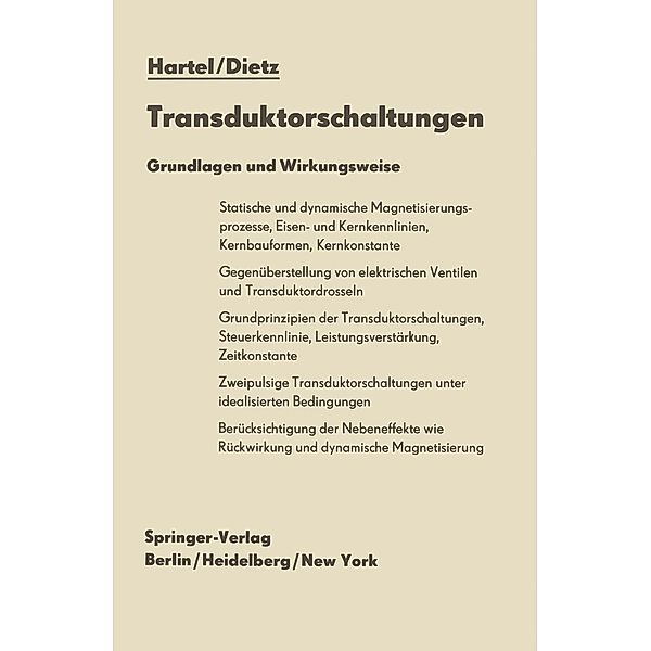 Transduktorschaltungen, Walter Hartel, Helmut Dietz