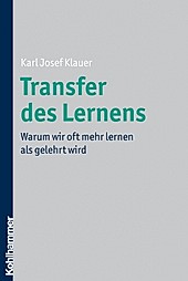 Transfer des Lernens - eBook - Karl Josef Klauer,