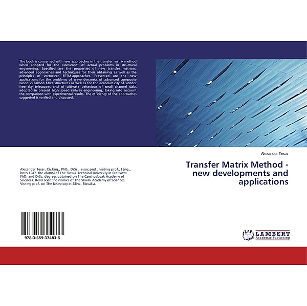 Transfer Matrix Method - new developments and applications, Alexander Tesar