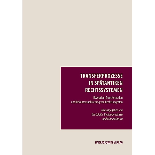 Transferprozesse in spätantiken Rechtssystemen / Episteme in Bewegung Bd.10