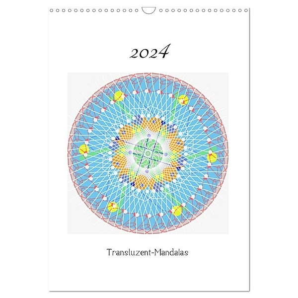 Transluzent-Mandalas (Wandkalender 2024 DIN A3 hoch), CALVENDO Monatskalender, Gabi Zapf