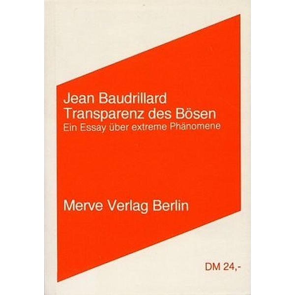 Transparenz des Bösen, Jean Baudrillard