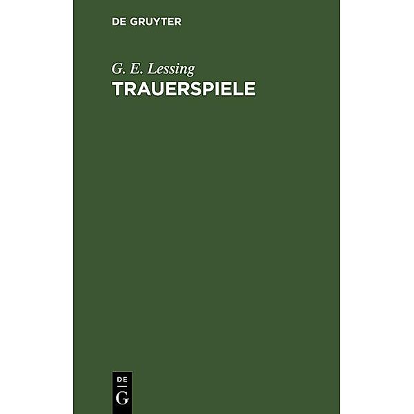Trauerspiele, G. E. Lessing