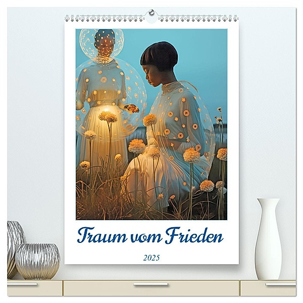 Traum vom Frieden (hochwertiger Premium Wandkalender 2025 DIN A2 hoch), Kunstdruck in Hochglanz, Calvendo, Liselotte Brunner-Klaus