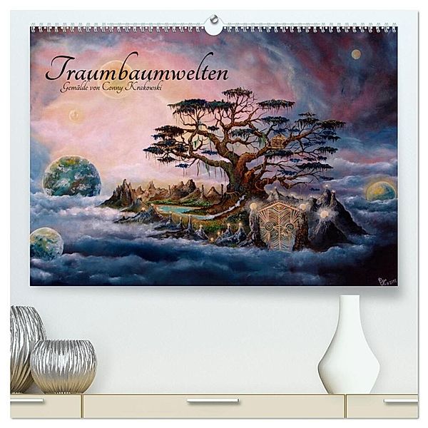 Traumbaumwelten - Gemälde von Conny Krakowski (hochwertiger Premium Wandkalender 2024 DIN A2 quer), Kunstdruck in Hochglanz, Conny Krakowski