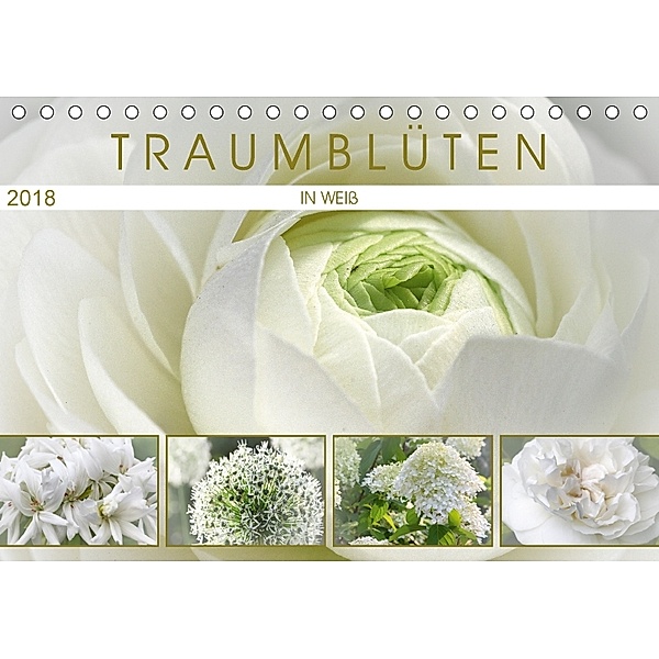 Traumblüten in Weiß (Tischkalender 2018 DIN A5 quer), Martina Cross