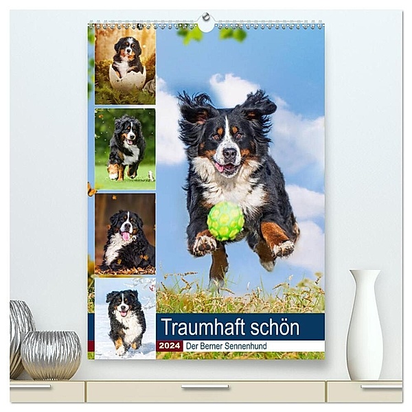 Traumhaft schön - Der Berner Sennenhund (hochwertiger Premium Wandkalender 2024 DIN A2 hoch), Kunstdruck in Hochglanz, Sigrid Starick