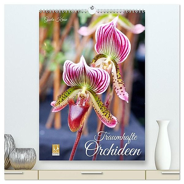 Traumhafte Orchideen (hochwertiger Premium Wandkalender 2024 DIN A2 hoch), Kunstdruck in Hochglanz, Gisela Kruse