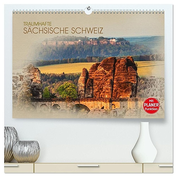 Traumhafte Sächsische Schweiz (hochwertiger Premium Wandkalender 2024 DIN A2 quer), Kunstdruck in Hochglanz, Dirk Meutzner