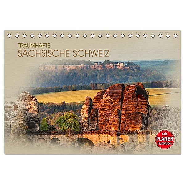 Traumhafte Sächsische Schweiz (Tischkalender 2024 DIN A5 quer), CALVENDO Monatskalender, Dirk Meutzner