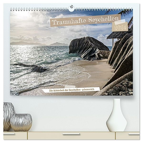 Traumhafte Seychellen (hochwertiger Premium Wandkalender 2024 DIN A2 quer), Kunstdruck in Hochglanz, Calvendo, Peter Hennrich