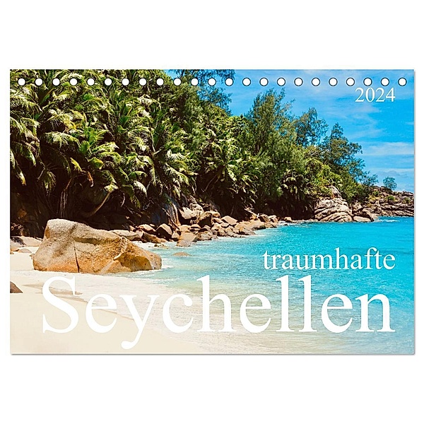 traumhafte Seychellen (Tischkalender 2024 DIN A5 quer), CALVENDO Monatskalender, Johannes Jansen