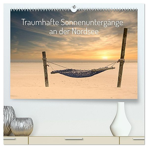 Traumhafte Sonnenuntergänge an der Nordsee (hochwertiger Premium Wandkalender 2025 DIN A2 quer), Kunstdruck in Hochglanz, Calvendo, Sarnade