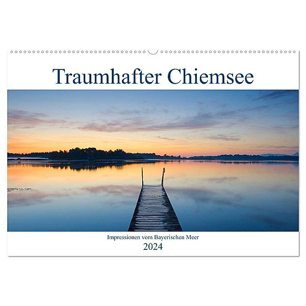 Traumhafter Chiemsee - Impressionen vom Bayerischen Meer (Wandkalender 2024 DIN A2 quer), CALVENDO Monatskalender, Christof Wermter