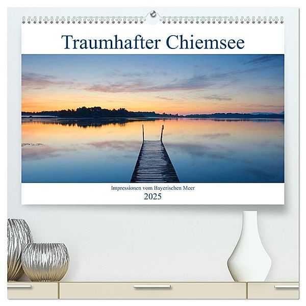 Traumhafter Chiemsee - Impressionen vom Bayerischen Meer (hochwertiger Premium Wandkalender 2025 DIN A2 quer), Kunstdruck in Hochglanz, Calvendo, Christof Wermter