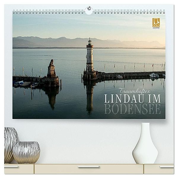 Traumhaftes Lindau im Bodensee (hochwertiger Premium Wandkalender 2024 DIN A2 quer), Kunstdruck in Hochglanz, Markus Wuchenauer - Pixelrohkost