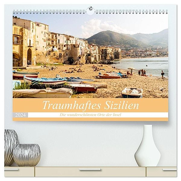 Traumhaftes Sizilien (hochwertiger Premium Wandkalender 2024 DIN A2 quer), Kunstdruck in Hochglanz, Stina-Marie Mydzyn