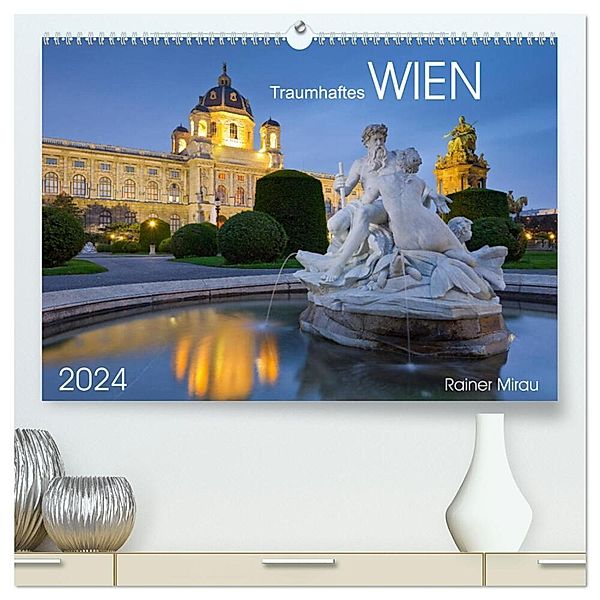 Traumhaftes Wien 2024 (hochwertiger Premium Wandkalender 2024 DIN A2 quer), Kunstdruck in Hochglanz, Rainer Mirau