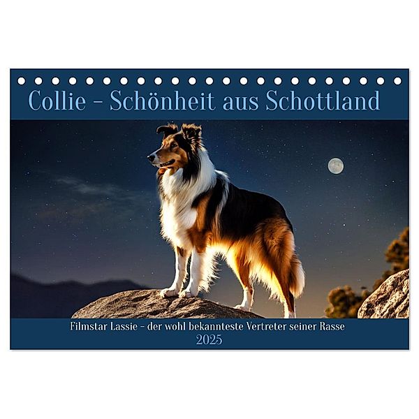 Traumhund Collie (Tischkalender 2025 DIN A5 quer), CALVENDO Monatskalender, Calvendo, Claudia Kleemann