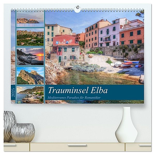 Trauminsel Elba: Mediterranes Paradies für Romantiker (hochwertiger Premium Wandkalender 2025 DIN A2 quer), Kunstdruck in Hochglanz, Calvendo, Joana Kruse