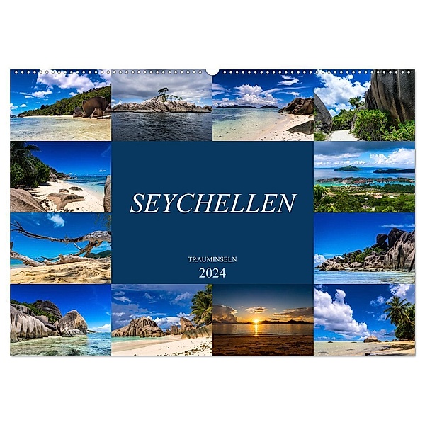 Trauminseln Seychellen (Wandkalender 2024 DIN A2 quer), CALVENDO Monatskalender, Dirk Meutzner