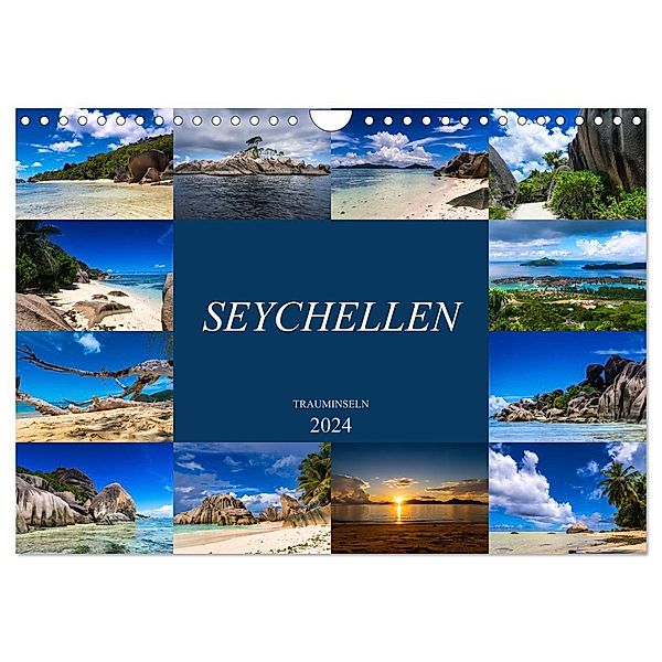 Trauminseln Seychellen (Wandkalender 2024 DIN A4 quer), CALVENDO Monatskalender, Dirk Meutzner