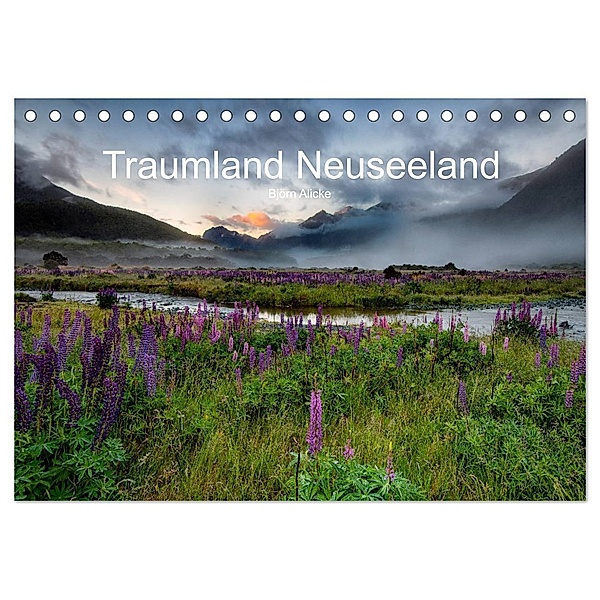 Traumland Neuseeland (Tischkalender 2025 DIN A5 quer), CALVENDO Monatskalender, Calvendo, Björn Alicke