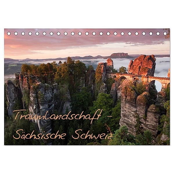 Traumlandschaft - Sächsische Schweiz (Tischkalender 2024 DIN A5 quer), CALVENDO Monatskalender, Dirk Ehrentraut