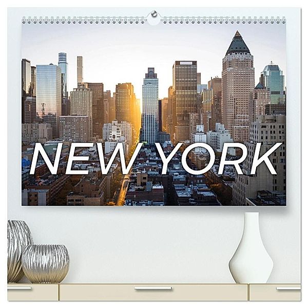 Traumstadt New York (hochwertiger Premium Wandkalender 2024 DIN A2 quer), Kunstdruck in Hochglanz, Benjamin Lederer