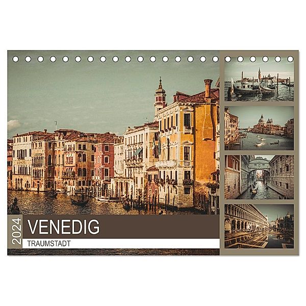 Traumstadt Venedig (Tischkalender 2024 DIN A5 quer), CALVENDO Monatskalender, Dirk Meutzner