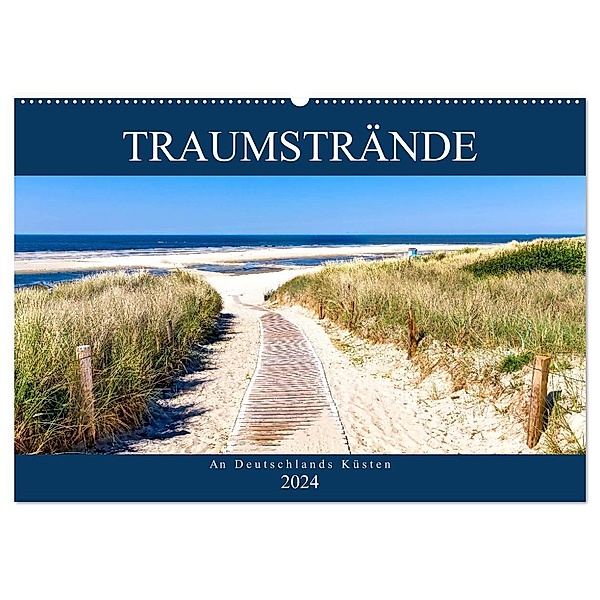 Traumstrände an Deutschlands Küsten (Wandkalender 2024 DIN A2 quer), CALVENDO Monatskalender, Andrea Dreegmeyer