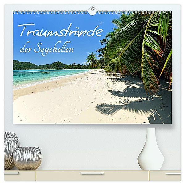 Traumstrände der Seychellen (hochwertiger Premium Wandkalender 2025 DIN A2 quer), Kunstdruck in Hochglanz, Calvendo, Jürgen Feuerer