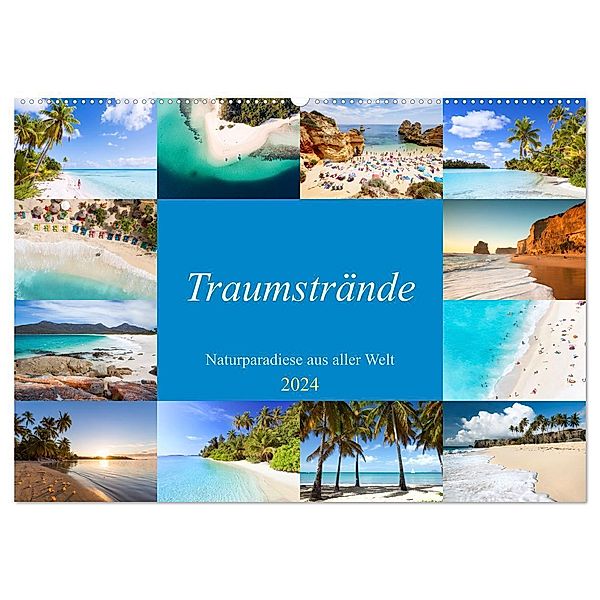 Traumstrände - Naturparadiese aus aller Welt (Wandkalender 2024 DIN A2 quer), CALVENDO Monatskalender, Matteo Colombo