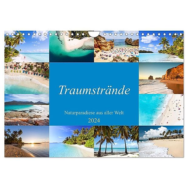 Traumstrände - Naturparadiese aus aller Welt (Wandkalender 2024 DIN A4 quer), CALVENDO Monatskalender, Matteo Colombo