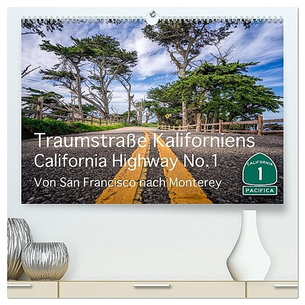Traumstrasse Kaliforniens - California Highway No.1 (hochwertiger Premium Wandkalender 2024 DIN A2 quer), Kunstdruck in Hochglanz, Thomas Marufke