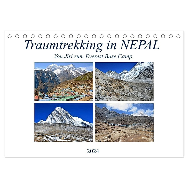 Traumtrekking in NEPAL, von Jiri zum Everest Base Camp (Tischkalender 2024 DIN A5 quer), CALVENDO Monatskalender, Ulrich Senff