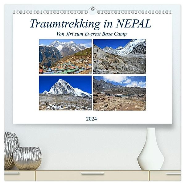 Traumtrekking in NEPAL, von Jiri zum Everest Base Camp (hochwertiger Premium Wandkalender 2024 DIN A2 quer), Kunstdruck in Hochglanz, Ulrich Senff